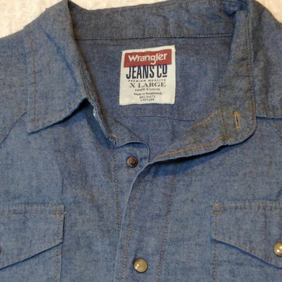 Wrangler Jeans Co. "XL" Men's denim, MOP snaps, Collegiate, Trending, Utility - Picture 6 of 6